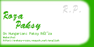 roza paksy business card